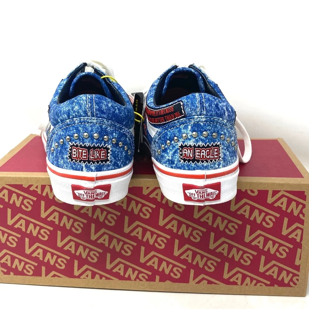 VANS Old Skool Shoe Cobra Kai Multi Canvas Sneakers Low Women's Size VN0A3WKT6GL